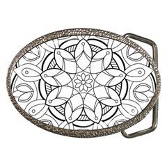 Mandala Drawing Dyes Page Belt Buckles by Pakrebo