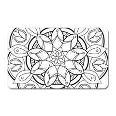 Mandala Drawing Dyes Page Magnet (rectangular) by Pakrebo