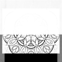 Mandala Drawing Dyes Page Rectangular Jigsaw Puzzl by Pakrebo