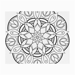 Mandala Drawing Dyes Page Small Glasses Cloth by Pakrebo