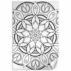 Mandala Drawing Dyes Page Canvas 24  X 36  by Pakrebo