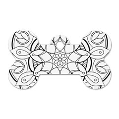 Mandala Drawing Dyes Page Dog Tag Bone (one Side) by Pakrebo