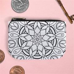 Mandala Drawing Dyes Page Mini Coin Purse by Pakrebo