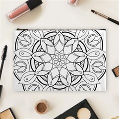 Mandala Drawing Dyes Page Cosmetic Bag (large) by Pakrebo