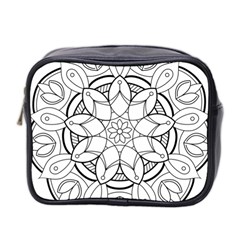 Mandala Drawing Dyes Page Mini Toiletries Bag (two Sides) by Pakrebo