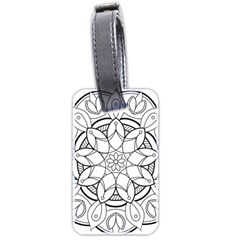 Mandala Drawing Dyes Page Luggage Tags (two Sides) by Pakrebo