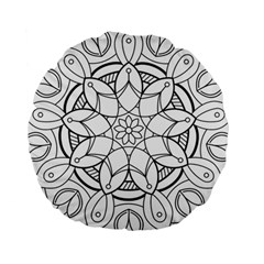 Mandala Drawing Dyes Page Standard 15  Premium Round Cushions by Pakrebo