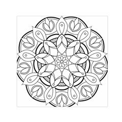 Mandala Drawing Dyes Page Small Satin Scarf (square) by Pakrebo