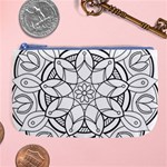 Mandala Drawing Dyes Page Large Coin Purse Front