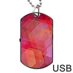 Abstract Background Texture Dog Tag Usb Flash (one Side) by Pakrebo