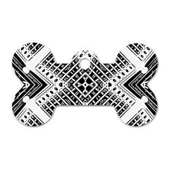 Pattern Tile Repeating Geometric Dog Tag Bone (two Sides) by Pakrebo