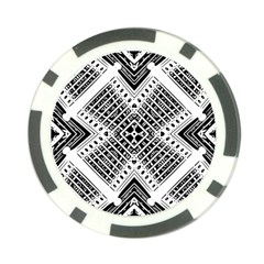 Pattern Tile Repeating Geometric Poker Chip Card Guard (10 Pack) by Pakrebo