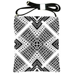 Pattern Tile Repeating Geometric Shoulder Sling Bag by Pakrebo