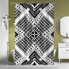 Pattern Tile Repeating Geometric Shower Curtain 48  X 72  (small)  by Pakrebo