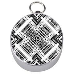 Pattern Tile Repeating Geometric Silver Compasses by Pakrebo