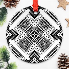 Pattern Tile Repeating Geometric Round Ornament (two Sides) by Pakrebo