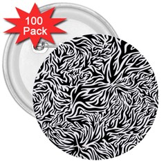 Flames Fire Pattern Digital Art 3  Buttons (100 Pack)  by Pakrebo