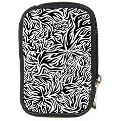 Flames Fire Pattern Digital Art Compact Camera Leather Case by Pakrebo