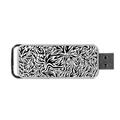 Flames Fire Pattern Digital Art Portable Usb Flash (one Side) by Pakrebo