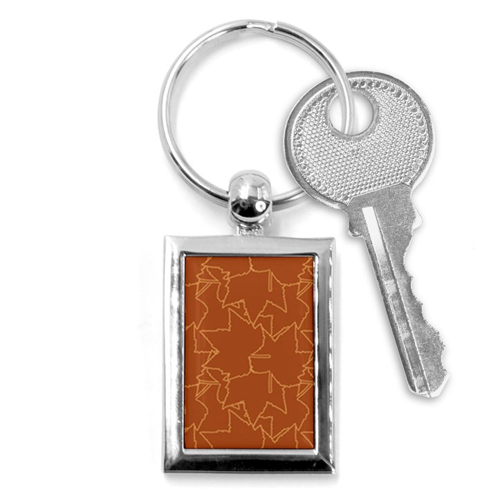 Autumn Leaves Repeat Pattern Key Chains (Rectangle) 