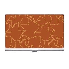 Autumn Leaves Repeat Pattern Business Card Holder by Pakrebo