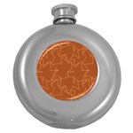 Autumn Leaves Repeat Pattern Round Hip Flask (5 oz) Front