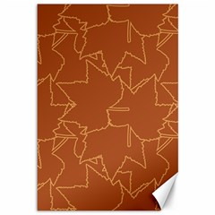 Autumn Leaves Repeat Pattern Canvas 12  X 18  by Pakrebo