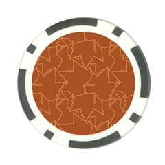 Autumn Leaves Repeat Pattern Poker Chip Card Guard by Pakrebo