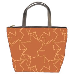 Autumn Leaves Repeat Pattern Bucket Bag by Pakrebo