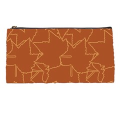 Autumn Leaves Repeat Pattern Pencil Cases by Pakrebo