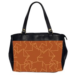 Autumn Leaves Repeat Pattern Oversize Office Handbag (2 Sides) by Pakrebo