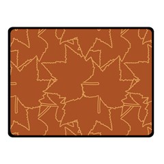 Autumn Leaves Repeat Pattern Fleece Blanket (small) by Pakrebo