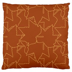 Autumn Leaves Repeat Pattern Large Cushion Case (one Side) by Pakrebo