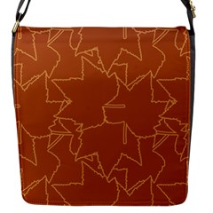 Autumn Leaves Repeat Pattern Flap Closure Messenger Bag (s) by Pakrebo