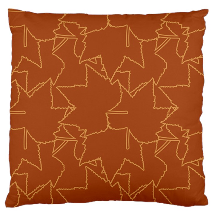 Autumn Leaves Repeat Pattern Standard Flano Cushion Case (One Side)