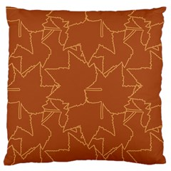 Autumn Leaves Repeat Pattern Standard Flano Cushion Case (two Sides) by Pakrebo