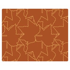 Autumn Leaves Repeat Pattern Double Sided Flano Blanket (medium)  by Pakrebo