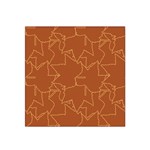 Autumn Leaves Repeat Pattern Satin Bandana Scarf Front