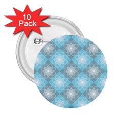 White Light Blue Gray Tile 2 25  Buttons (10 Pack)  by Pakrebo