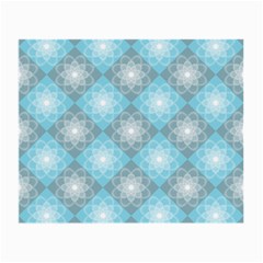 White Light Blue Gray Tile Small Glasses Cloth (2-side) by Pakrebo