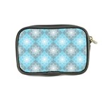 White Light Blue Gray Tile Coin Purse Back