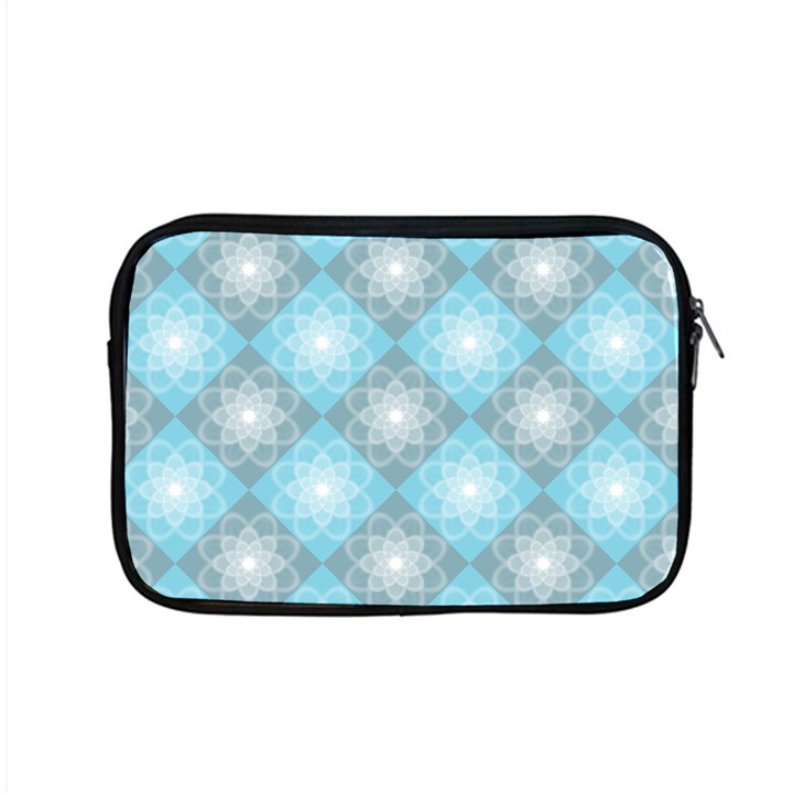 White Light Blue Gray Tile Apple MacBook Pro 15  Zipper Case