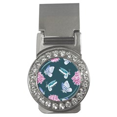 Butterfly Pattern Dead Death Rose Money Clips (cz)  by Pakrebo