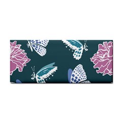 Butterfly Pattern Dead Death Rose Hand Towel by Pakrebo