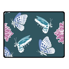 Butterfly Pattern Dead Death Rose Fleece Blanket (small) by Pakrebo