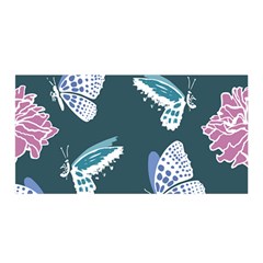 Butterfly Pattern Dead Death Rose Satin Wrap by Pakrebo