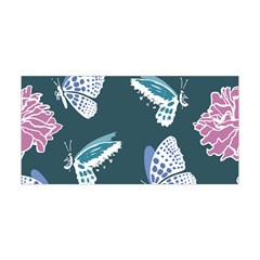 Butterfly Pattern Dead Death Rose Yoga Headband by Pakrebo