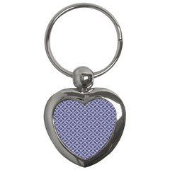 Wreath Differences Indigo Deep Blue Key Chains (heart)  by Pakrebo