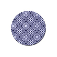 Wreath Differences Indigo Deep Blue Magnet 3  (round) by Pakrebo