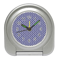 Wreath Differences Indigo Deep Blue Travel Alarm Clock